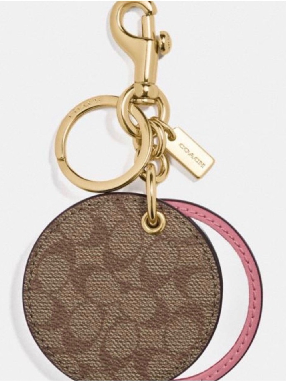 Coach Mirror Bag Charm in Signature Canvas the brand's iconic coated canvas